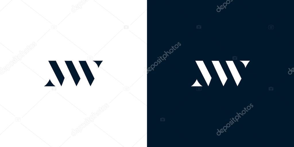 Abstract letter MW logo. This logo incorporate with abstract typeface in the creative way.It will be suitable for which company or brand name start those initial