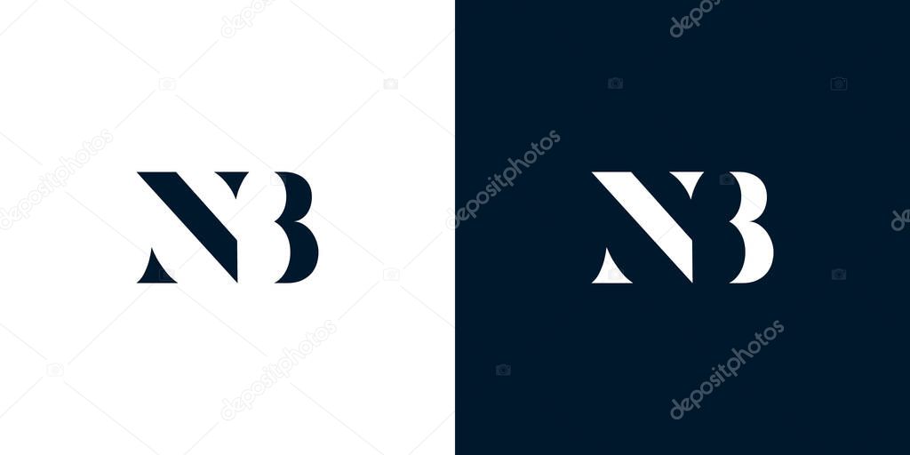 Abstract letter NB logo. This logo incorporate with abstract typeface in the creative way.It will be suitable for which company or brand name start those