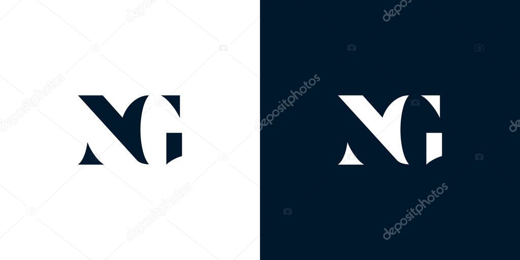 Abstract letter NG logo. This logo incorporate with abstract typeface in the creative way.It will be suitable for which company or brand name start those