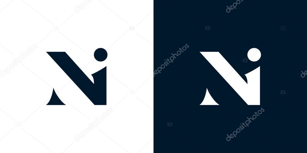 Abstract letter NI logo. This logo incorporate with abstract typeface in the creative way.It will be suitable for which company or brand name start those