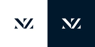 Soyut NZ logosu. Bu logo, yaratıcı bir şekilde soyut yazı karakterine sahip. Hangi şirket veya markanın başlaması uygun olacaktır.