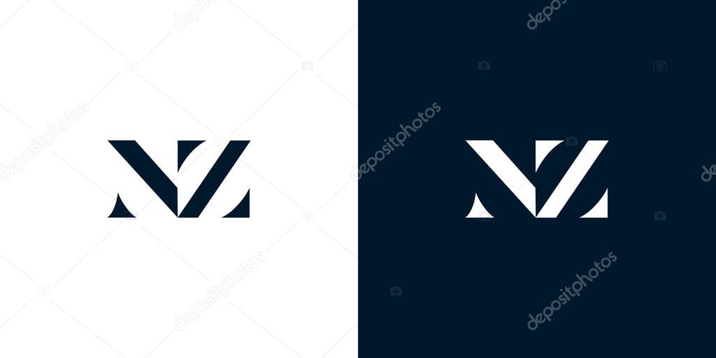 Abstract letter NZ logo. This logo incorporate with abstract typeface in the creative way.It will be suitable for which company or brand name start those