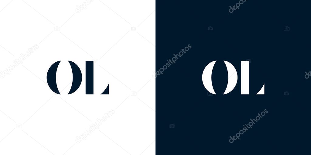 Abstract letter OL logo. This logo incorporate with abstract typeface in the creative way.It will be suitable for which company or brand name start those initial.