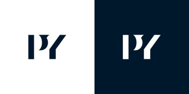 Soyut harfli PY logosu. Bu logo, yaratıcı bir şekilde soyut yazı karakterine sahip. Hangi şirket ya da markanın başlattığı bu başlangıç noktası için uygun olacaktır..