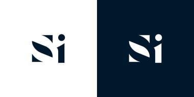Soyut SI harfi logosu. Bu logo, yaratıcı bir şekilde soyut yazı karakterine sahip. Hangi şirket ya da markanın başlattığı bu başlangıç noktası için uygun olacaktır..