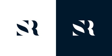 Soyut harf SR logosu. Bu logo, yaratıcı bir şekilde soyut yazı karakterine sahip. Hangi şirket ya da markanın başlattığı bu başlangıç noktası için uygun olacaktır..