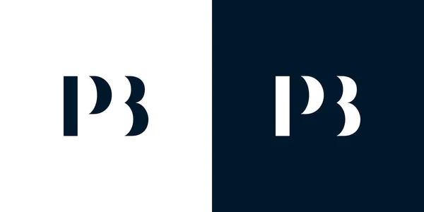 Soyut PB logosu. Bu logo, yaratıcı bir şekilde soyut yazı karakterine sahip. Hangi şirket ya da markanın başlattığı bu başlangıç noktası için uygun olacaktır..