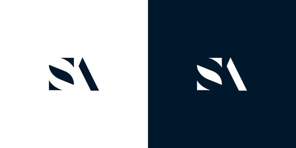 Abstrakcyjne Logo Logo Łączy Się Abstrakcyjnym Krojem Pisma Kreatywny Sposób — Wektor stockowy