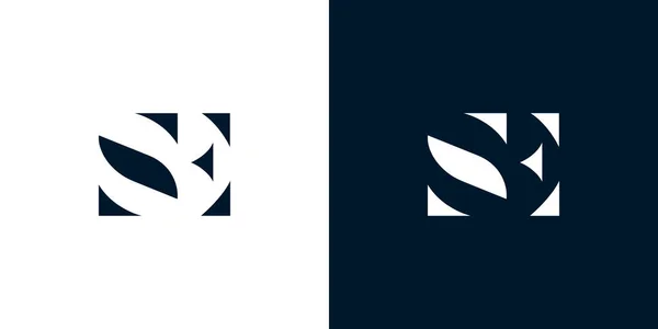 Soyut SE harfi logosu. Bu logo, yaratıcı bir şekilde soyut yazı karakterine sahip. Hangi şirket ya da markanın başlattığı bu başlangıç noktası için uygun olacaktır..