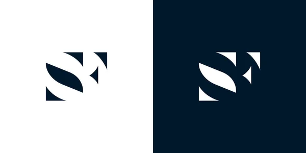 Soyut harf SF logosu. Bu logo, yaratıcı bir şekilde soyut yazı karakterine sahip. Hangi şirket ya da markanın başlattığı bu başlangıç noktası için uygun olacaktır..