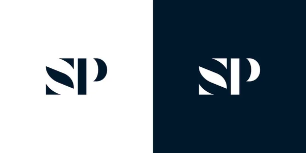 Soyut harf SP logosu. Bu logo, yaratıcı bir şekilde soyut yazı karakterine sahip. Hangi şirket ya da markanın başlattığı bu başlangıç noktası için uygun olacaktır..