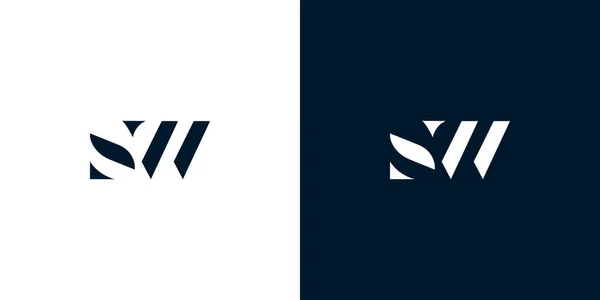 Soyut harf SW logosu. Bu logo, yaratıcı bir şekilde soyut yazı karakterine sahip. Hangi şirket ya da markanın başlattığı bu başlangıç noktası için uygun olacaktır..