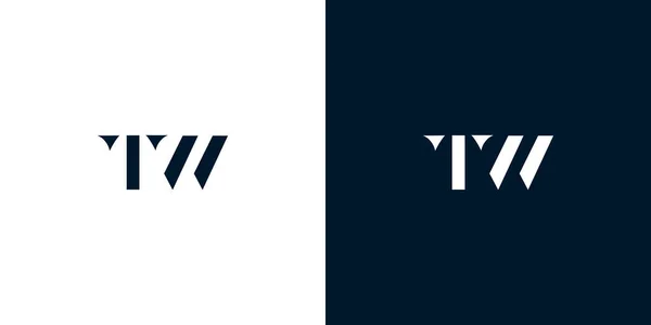 Soyut harfli TW logosu. Bu logo, yaratıcı bir şekilde soyut yazı karakterine sahip. Hangi şirket veya markanın başlaması uygun olacaktır.