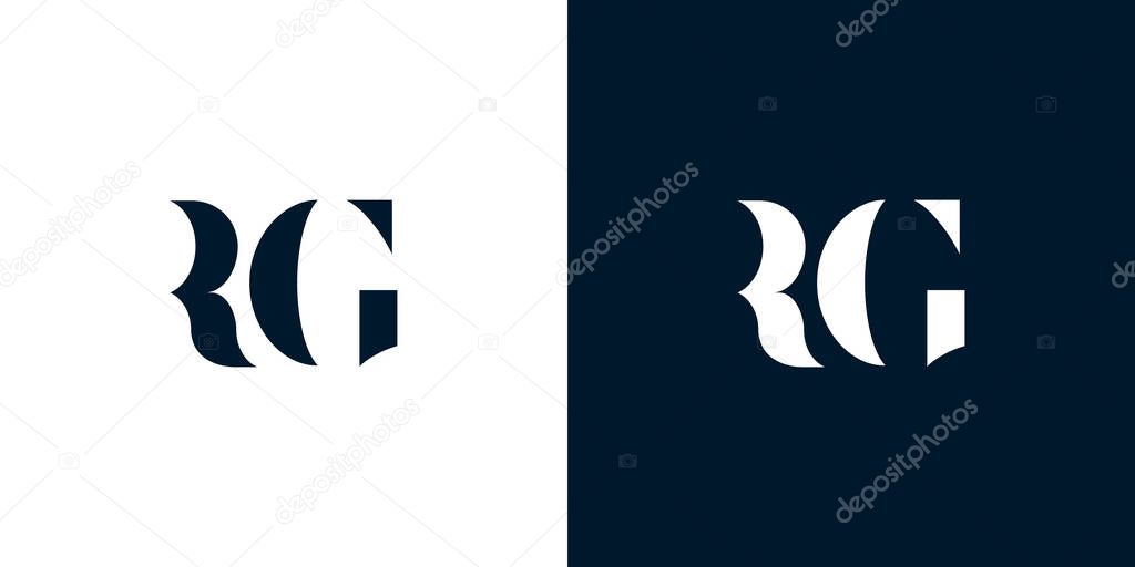 Abstract letter RG logo. This logo incorporate with abstract typeface in the creative way.It will be suitable for which company or brand name start those initial.