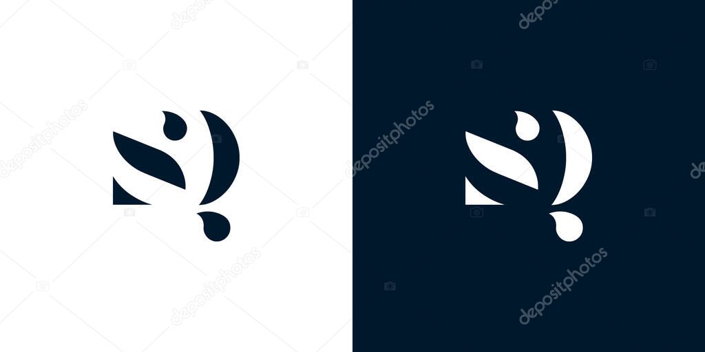 Abstract letter SQ logo. This logo incorporate with abstract typeface in the creative way.It will be suitable for which company or brand name start those initial.