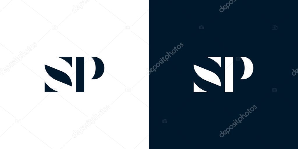 Abstract letter SP logo. This logo incorporate with abstract typeface in the creative way.It will be suitable for which company or brand name start those initial.