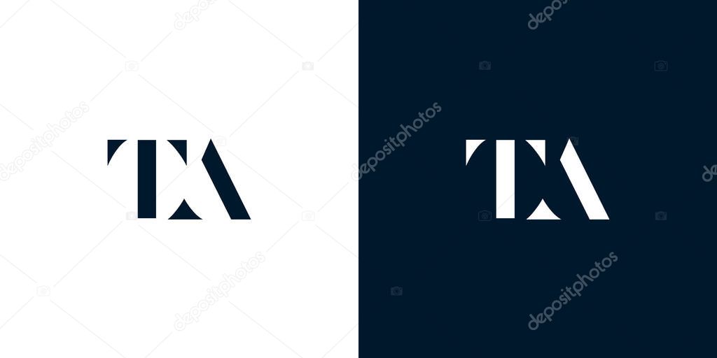 Abstract letter TA logo. This logo incorporate with abstract typeface in the creative way.It will be suitable for which company or brand name start those