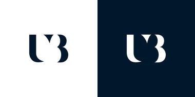 Soyut UB logosu. Bu logo, yaratıcı bir şekilde soyut yazı karakterine sahip. Hangi şirket ya da markanın başlattığı bu başlangıç noktası için uygun olacaktır..