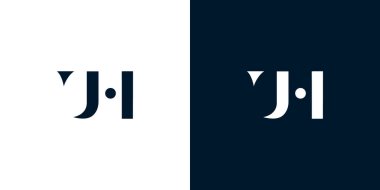 Soyut harf UH logosu. Bu logo, yaratıcı bir şekilde soyut yazı karakterine sahip. Hangi şirket ya da markanın başlattığı bu başlangıç noktası için uygun olacaktır..