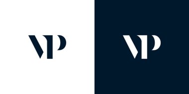 Soyut harfli VP logosu. Bu logo, yaratıcı bir şekilde soyut yazı karakterine sahip. Hangi şirket ya da markanın başlattığı bu başlangıç noktası için uygun olacaktır..