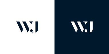 Soyut harf WJ logosu. Bu logo, yaratıcı bir şekilde soyut yazı karakterine sahip. Hangi şirket ya da markanın başlattığı bu başlangıç noktası için uygun olacaktır..