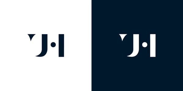 摘要字母Uh标志 这个标志以创造性的方式与抽象字体结合在一起 适用于那些公司或品牌的首字母首字母缩写 — 图库矢量图片