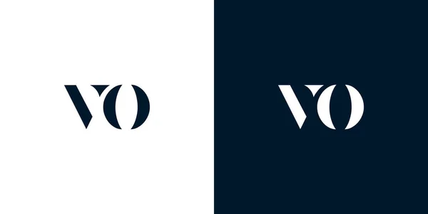 アブストラクトレターVoロゴ このロゴは 抽象的な書体を創造的な方法で組み込んでいます 会社やブランド名が最初にそれらを開始するのに適しています — ストックベクタ
