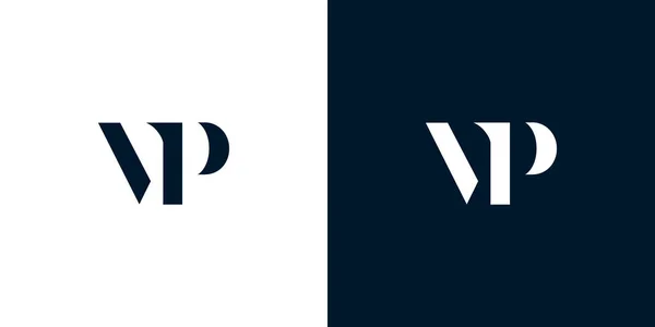 Soyut harfli VP logosu. Bu logo, yaratıcı bir şekilde soyut yazı karakterine sahip. Hangi şirket ya da markanın başlattığı bu başlangıç noktası için uygun olacaktır..