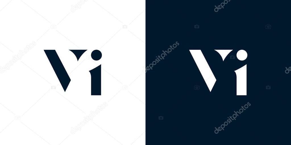 Abstract letter VI logo. This logo incorporate with abstract typeface in the creative way.It will be suitable for which company or brand name start those initial.
