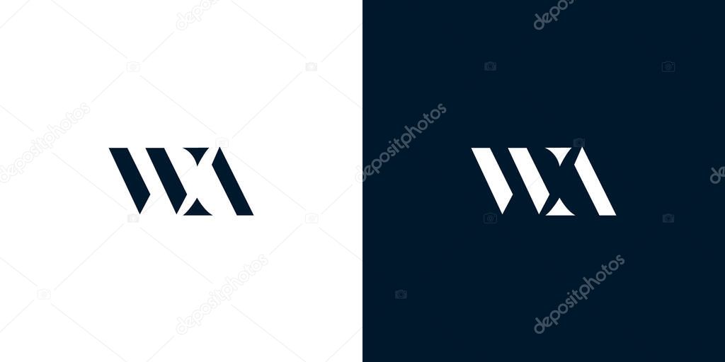 Abstract letter WA logo. This logo incorporate with abstract typeface in the creative way.It will be suitable for which company or brand name start those initial.