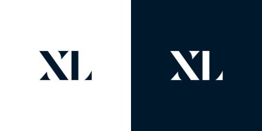 Soyut harf XL logosu. Bu logo, yaratıcı bir şekilde soyut yazı karakterine sahip. Hangi şirket ya da markanın başlattığı bu başlangıç noktası için uygun olacaktır..