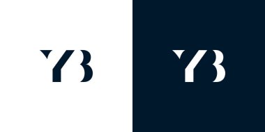 Soyut harf YB logosu. Bu logo, yaratıcı bir şekilde soyut yazı karakterine sahip. Hangi şirket ya da markanın başlattığı bu başlangıç noktası için uygun olacaktır..