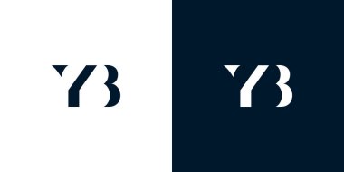 Abstract letter YB logo. This logo incorporate with abstract typeface in the creative way.It will be suitable for which company or brand name start those initial. vector