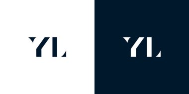 Soyut harf YL logosu. Bu logo, yaratıcı bir şekilde soyut yazı karakterine sahip. Hangi şirket ya da markanın başlattığı bu başlangıç noktası için uygun olacaktır..