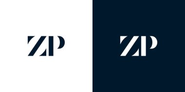 Soyut ZP logosu. Bu logo, yaratıcı bir şekilde soyut yazı karakterine sahip. Hangi şirket ya da markanın başlattığı bu başlangıç noktası için uygun olacaktır..