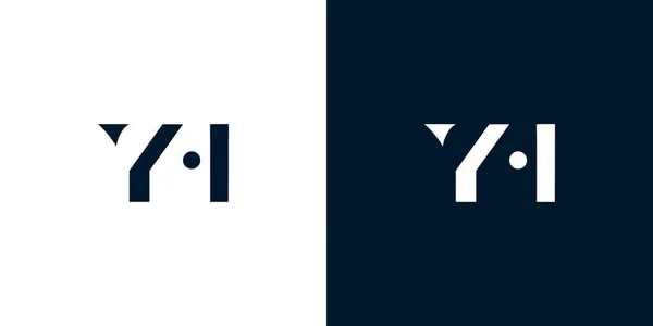摘要字母Yh标志 这个标志以创造性的方式与抽象字体结合在一起 适用于那些公司或品牌的首字母首字母缩写 — 图库矢量图片