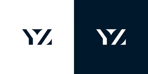 抽象文字Yzロゴ このロゴは 抽象的な書体を創造的な方法で組み込んでいます 会社やブランド名が最初にそれらを開始するのに適しています — ストックベクタ