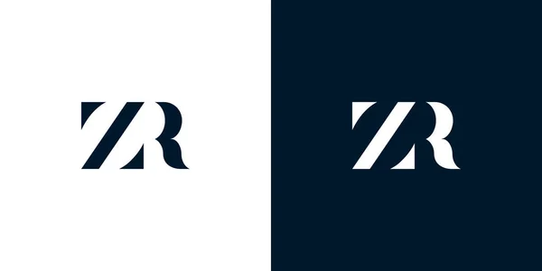 Soyut ZR logosu. Bu logo, yaratıcı bir şekilde soyut yazı karakterine sahip. Hangi şirket ya da markanın başlattığı bu başlangıç noktası için uygun olacaktır..