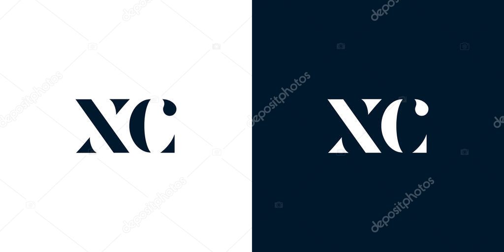 Abstract letter XC logo. This logo incorporate with abstract typeface in the creative way.It will be suitable for which company or brand name start those initial.