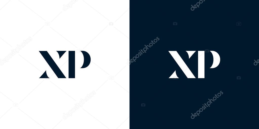 Abstract letter XP logo. This logo incorporate with abstract typeface in the creative way.It will be suitable for which company or brand name start those initial.