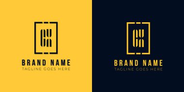 Minimalist soyut ilk harf CX logosu. Bu simge iki soyut harf ve yaratıcı şekilde dikdörtgen ile birleştirilir. Bu başlangıç için hangi şirket veya markanın adı uygun olacaktır.