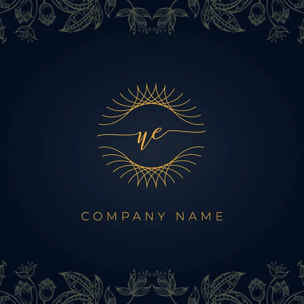 Elegante Logotipo Carta Luxo Este Ícone Incorpora Com Abstrato Arredondado —  Vetores de Stock