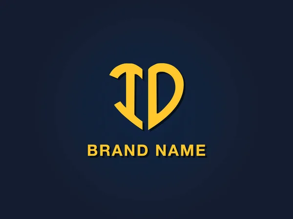 Logotipo Identificação Letra Inicial Amor Mínimo Este Ícone Incorpora Com — Vetor de Stock