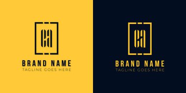 Minimalist soyut başlangıç harfleri EA logosu. Bu simge iki soyut harfle birleşir ve yaratıcı bir şekilde dikdörtgen oluşturur. Bu başlangıç için hangi şirket veya markanın adı uygun olacaktır.