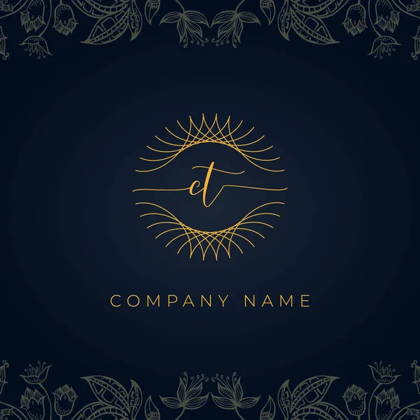 Elegante Logotipo Lujo Carta Este Icono Incorpora Con Forma Geométrica — Vector de stock