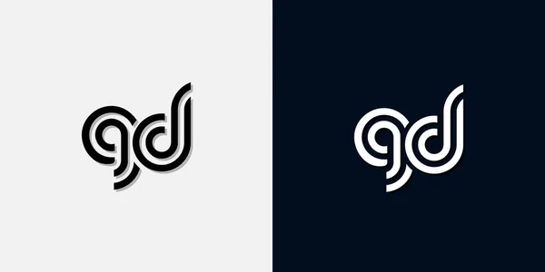 Modern Abstract Initiële Letter Logo Dit Pictogram Bevat Creatieve Wijze — Stockvector