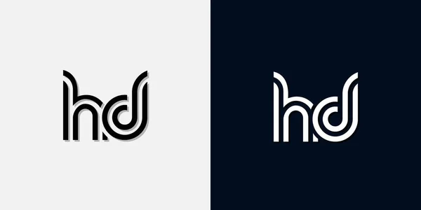 Modern Abstract Initiële Letter Logo Dit Pictogram Bevat Creatieve Wijze — Stockvector