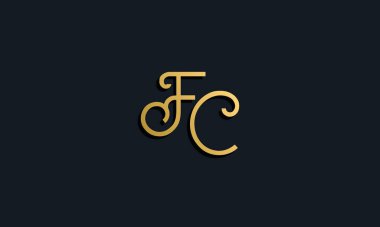 Lüks moda ilk harf FC logosu. Bu simge modern yazı karakterini yaratıcı bir şekilde birleştirir. Bu başlangıç için hangi şirket veya markanın adı uygun olacaktır.