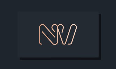 Minimum klipsli NV logosu. Bu logo, klip yazı tipinden esinlenilmiştir. Hangi şirket veya markanın bu ilk uygulamayı başlattığı için uygun olacaktır.