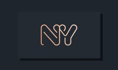 Minimum klipsli ilk harf NY logosu. Bu logo, klip yazı tipinden esinlenilmiştir. Hangi şirket veya markanın bu ilk uygulamayı başlattığı için uygun olacaktır.